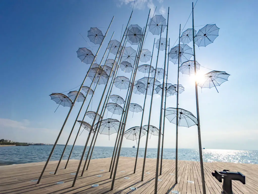 Skopje To Thessaloniki Taxi a famous Umbrellas 