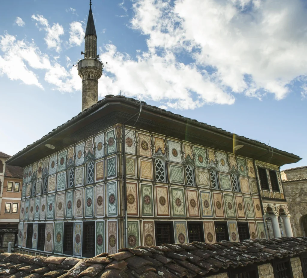 Painted Mosque Sarena Dzamija in Tetovo North Macedonia colorful exterior Ottoman architecture