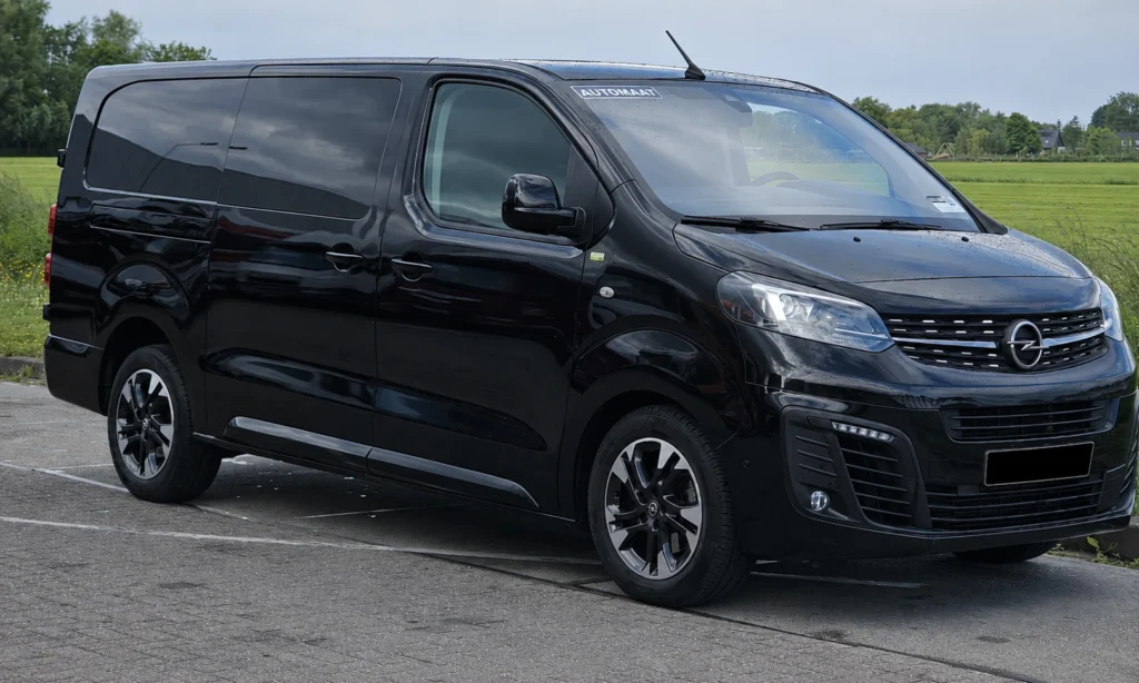 Rent a Van in Skopje – Black Opel Vivaro for hire in North Macedonia